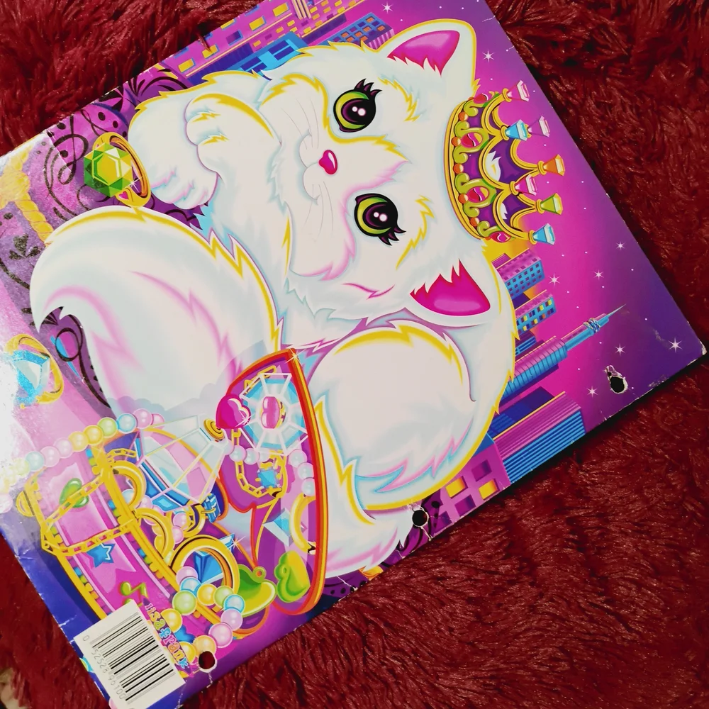 Vintage Lisa Frank Purrrscilla the White Cat Folder, 2002 Rare Collectible